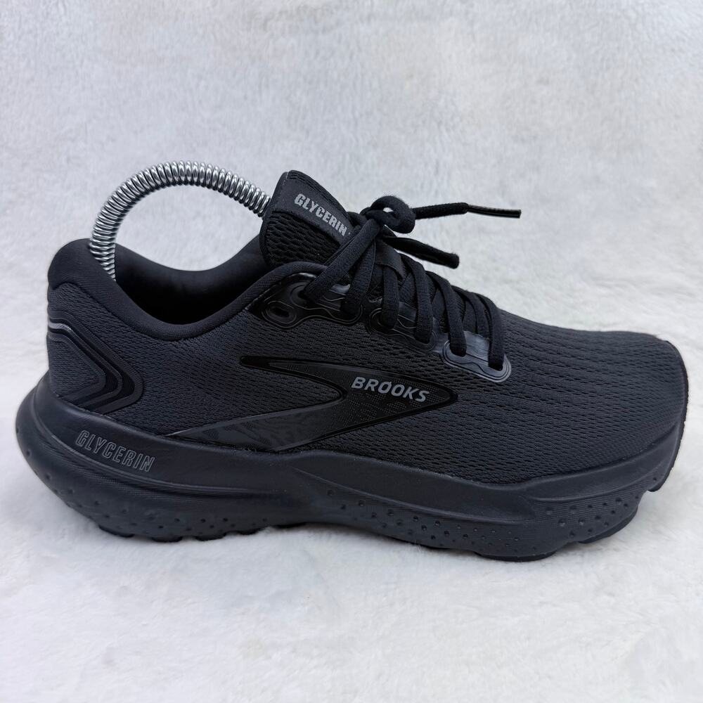 Brooks Glycerin 21 Womens Running Shoes Black Cushioned Athletic Size 8.5